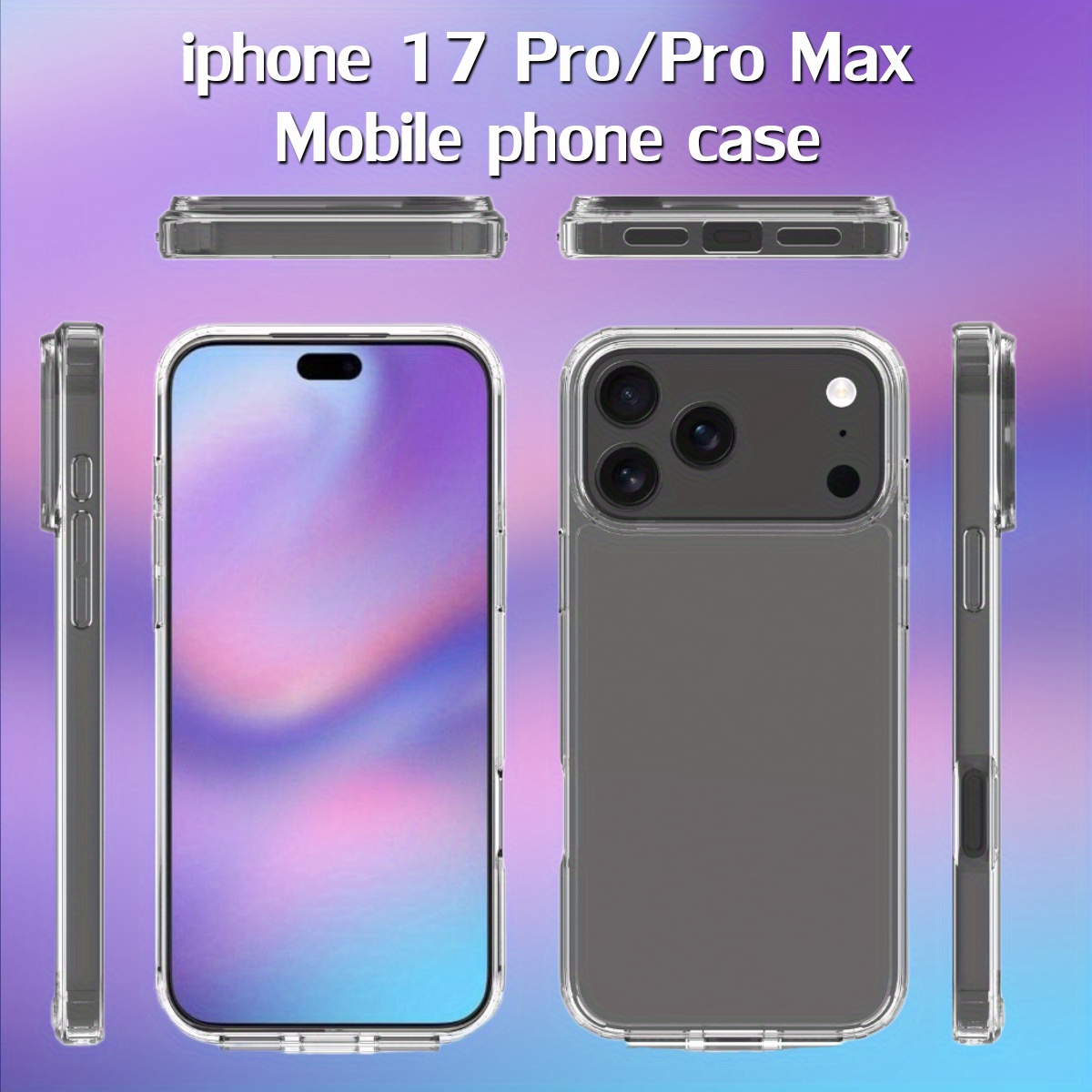 Simple Transparent Business Phone Case for Apple for iphone 17 Pro Max, Transparent Scratch-Resistant Case for Apple for iphone 17 Air, And Drop Protection Cover for