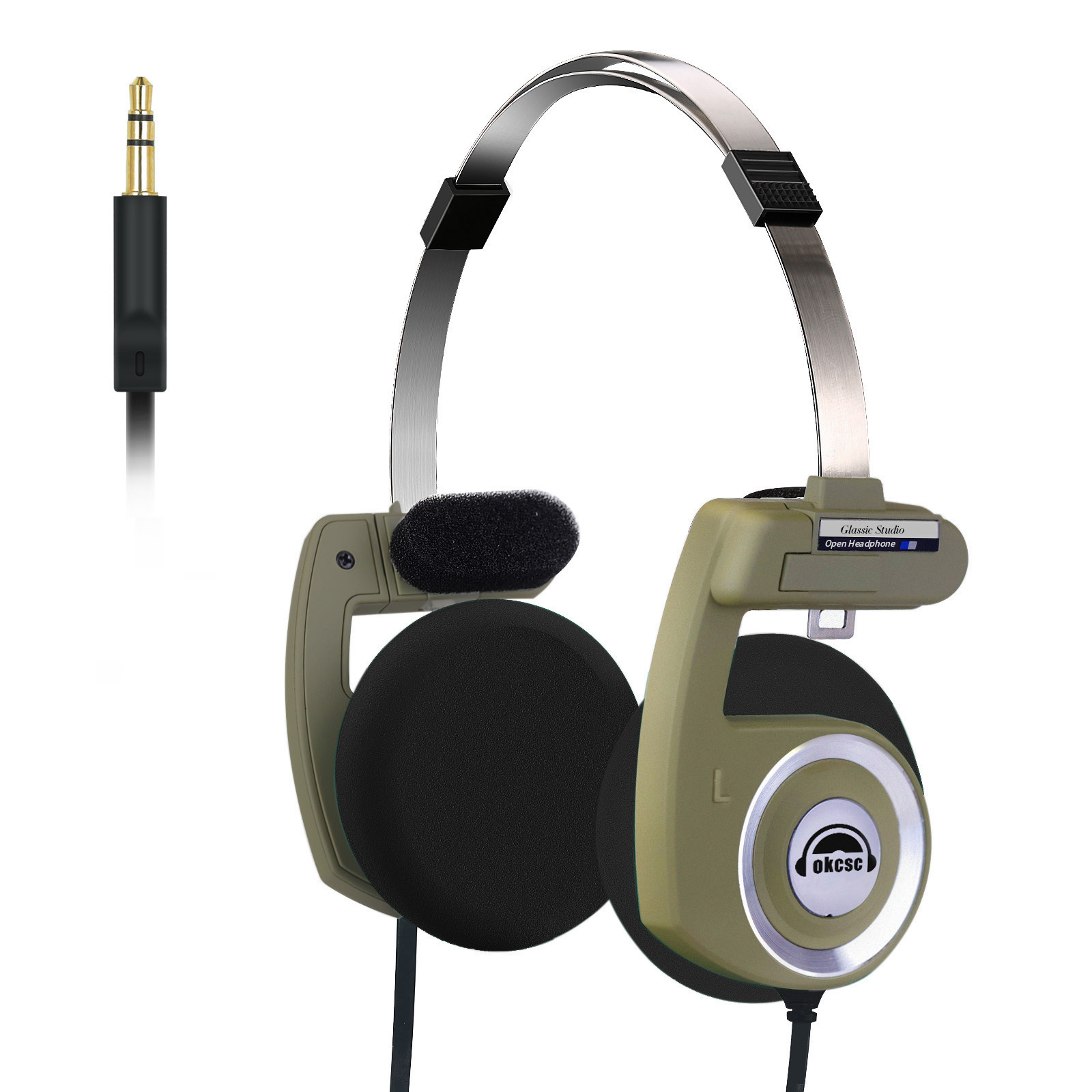 Iphone Closed Back Headphones With Mic Retro Pro Wired Headphones