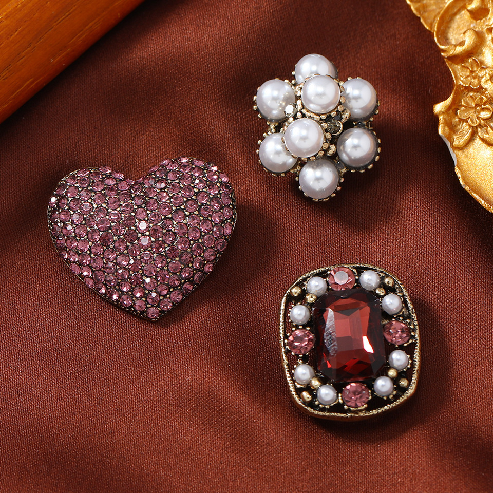 TEMU Ensemble de Broches Vintage Multi-Styles à Strass, Accessoires Élégants pour Hommes et Femmes, Idéal pour ou les