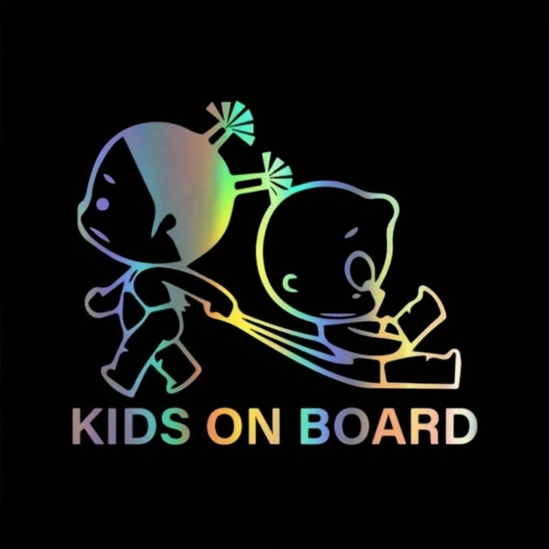 Image of Colorful Laser Male And Female Baby Stickers Warning That Are Children Car Exterior Stickers Models