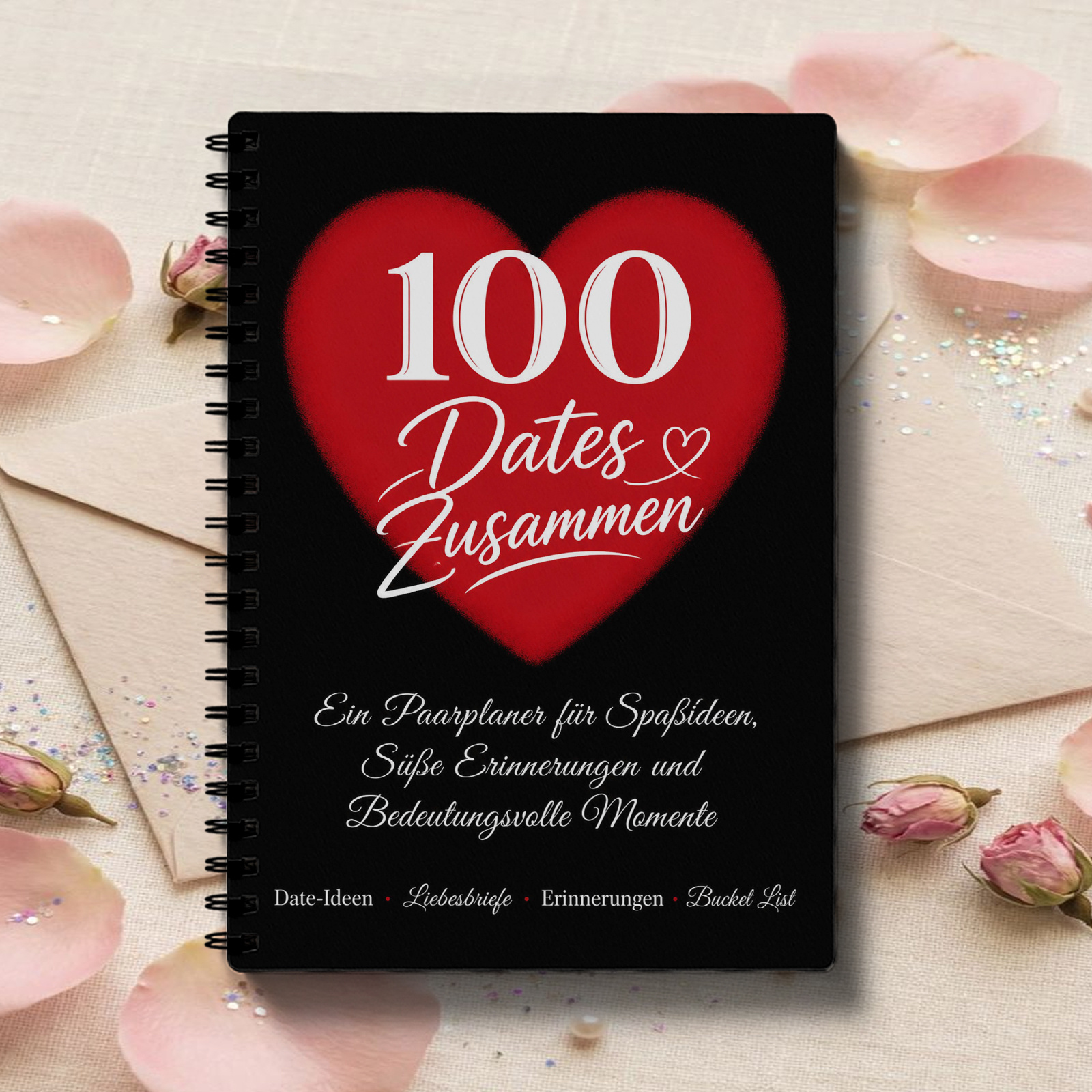 German Version Couples Planner Suitable For - Undated Date Night With Memory Pages, Photo & Love Sections | Bucket List Diary For Anniversaries, Proposals, Back To School Gift For