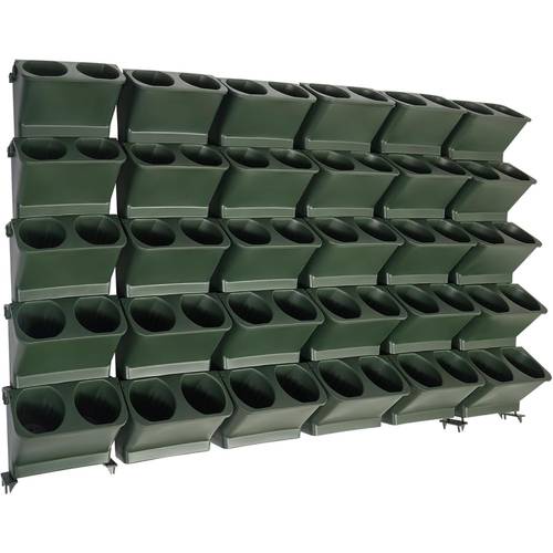 vertical wall planter with 30 pots self watering vertical garden wall stackable living wall planters indoor outdoor decor for flower herb vegetables 60 pockets euupe