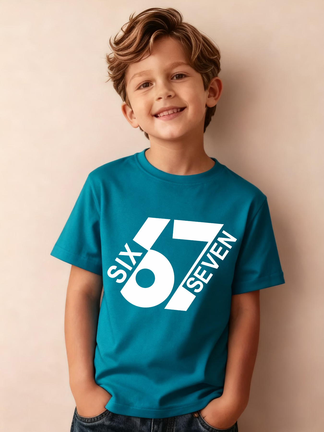 summer boys fashion short sleeve t shirt sizes 6 7 cartoon pattern print outdoor casual top ny dx7586