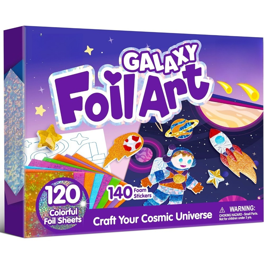 TEMU SYNCFUN Kit d'art en aluminium sur le thème de pour enfants - Fournitures et d'artisanat, coloriage dégâts, autocollants en mousse d'aluminium