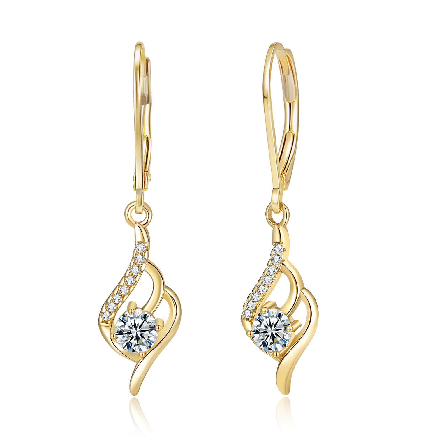 Minimalist 1-Carat Moissanite French Earrings for Women