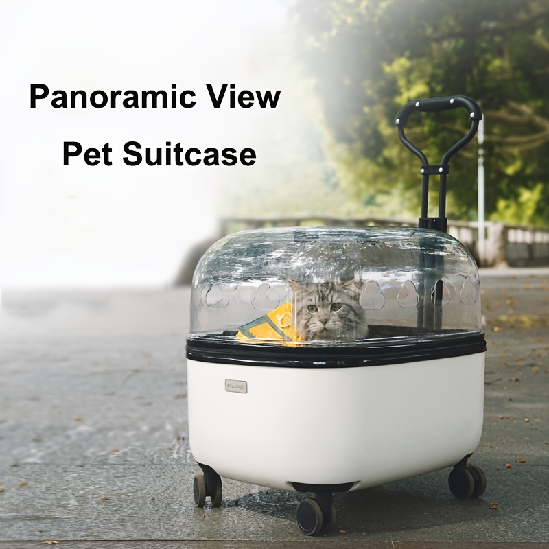 panoramic view   heavy duty pc with 360   visibility zippered     for airplane car vet   travel carrier for cats small dogs durable   case with  