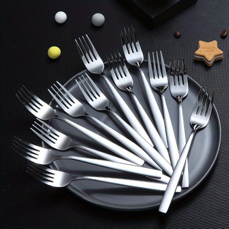 dinner forks of 12 stainless steel modern fork set forks and spoons silverware spoons and forks set Product details 2