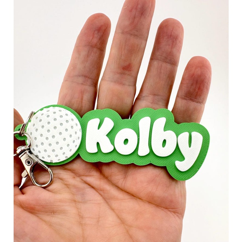 TEMU Personalized Golf Name Tag Keychain For Sports Bags And Backpack Ids Durable And Stylish