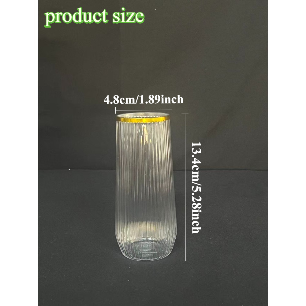 Juego de 8 copas de vino sin pie elegantes de 9 oz para Año Nuevo, con borde dorado transparente, vasos para helado, copas de champán con borde dorado, copas de cóctel transparente irrotables, adecuadas para bodas, Día de San Valentín, fiestas de Año Nuevo, cumpleaños, fiestas y celebraciones