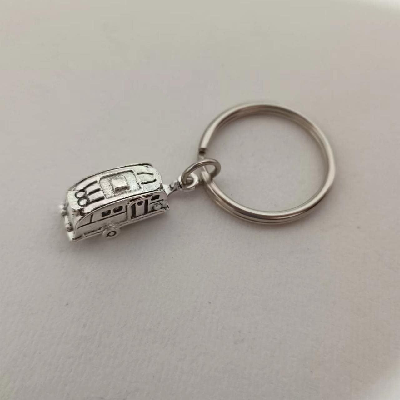 1pc Trailer Keychain, Trailer Gift, Keyring, Camp Keyring
