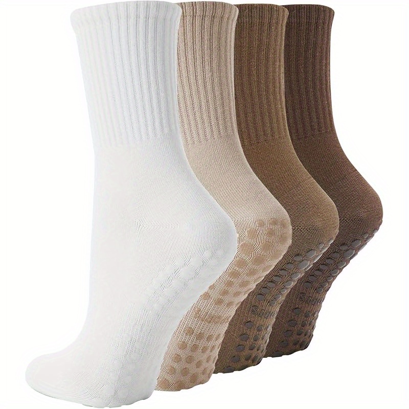 Pilates Socks Women(4 Pairs) Non-slip Anti-slip Yoga Pregnant Stopper Socks