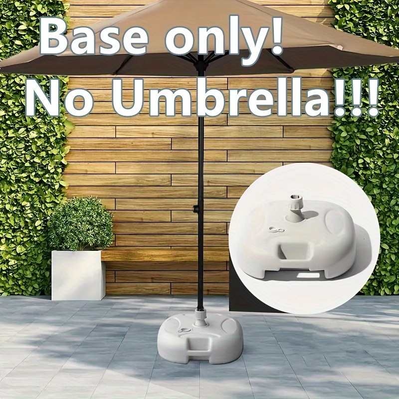 [Heavy Duty Umbrella Base] Outdoor Umbrella Base Outdoor Patio Essential Accessory Heavy Duty Water Fillable Stable Durable Anti Tilt Easy Set Up Universal Fit Weighted Parasol Stand for Daily Patio Poolside Backyard Balcony Garden Outdoor Gathering Use for Homeowners Cafe Ope