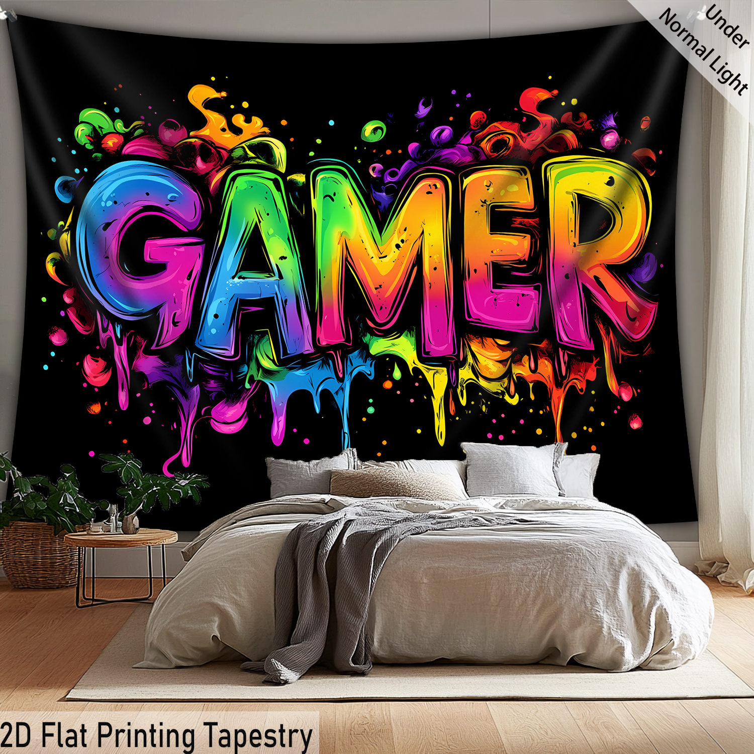 Tenture murale fluorescente uv pour décoration d'intérieur_voghion.com