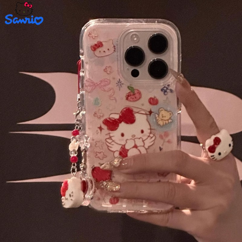 Graffiti Kitty Case Suitable for Apple 16 Pro Max, Compatible with Iphone 15 Pro/14 Pro, Dual-Layer IMD Design, High-End Feel, Cute for, Bracelet Style, Trendy Protective Cover for 16