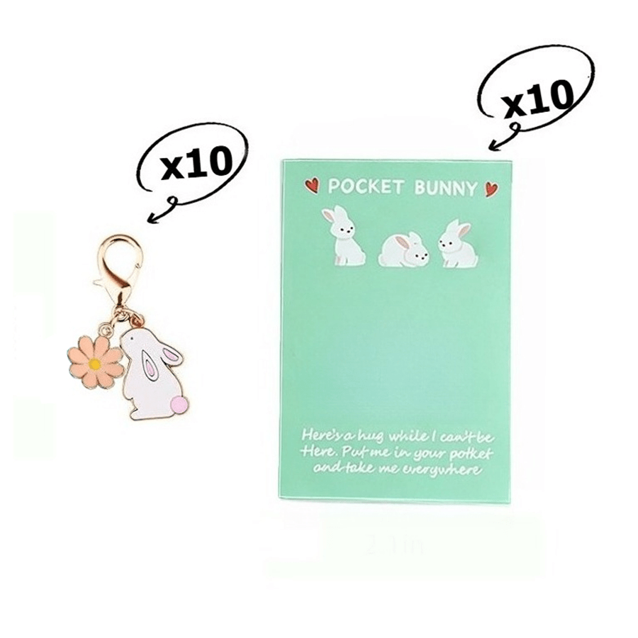 TEMU Gift For Her/him 20pcs Easter Gift Set For : Cute Bunny Pocket Hug Keychain - Perfect For /daughters, Friendship, Christmas, Birthday,