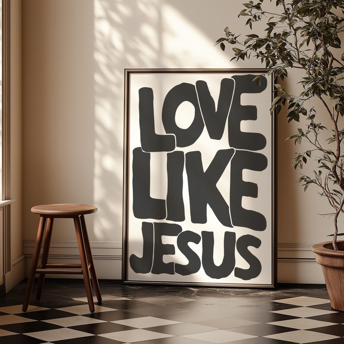 TEMU 2d Flat, 2d Flat, 1pc Wall Art Featuring Quote Posters, Modern Christian Decor, A Retro Christian Wall Art Piece That Encourages , Perfect As A