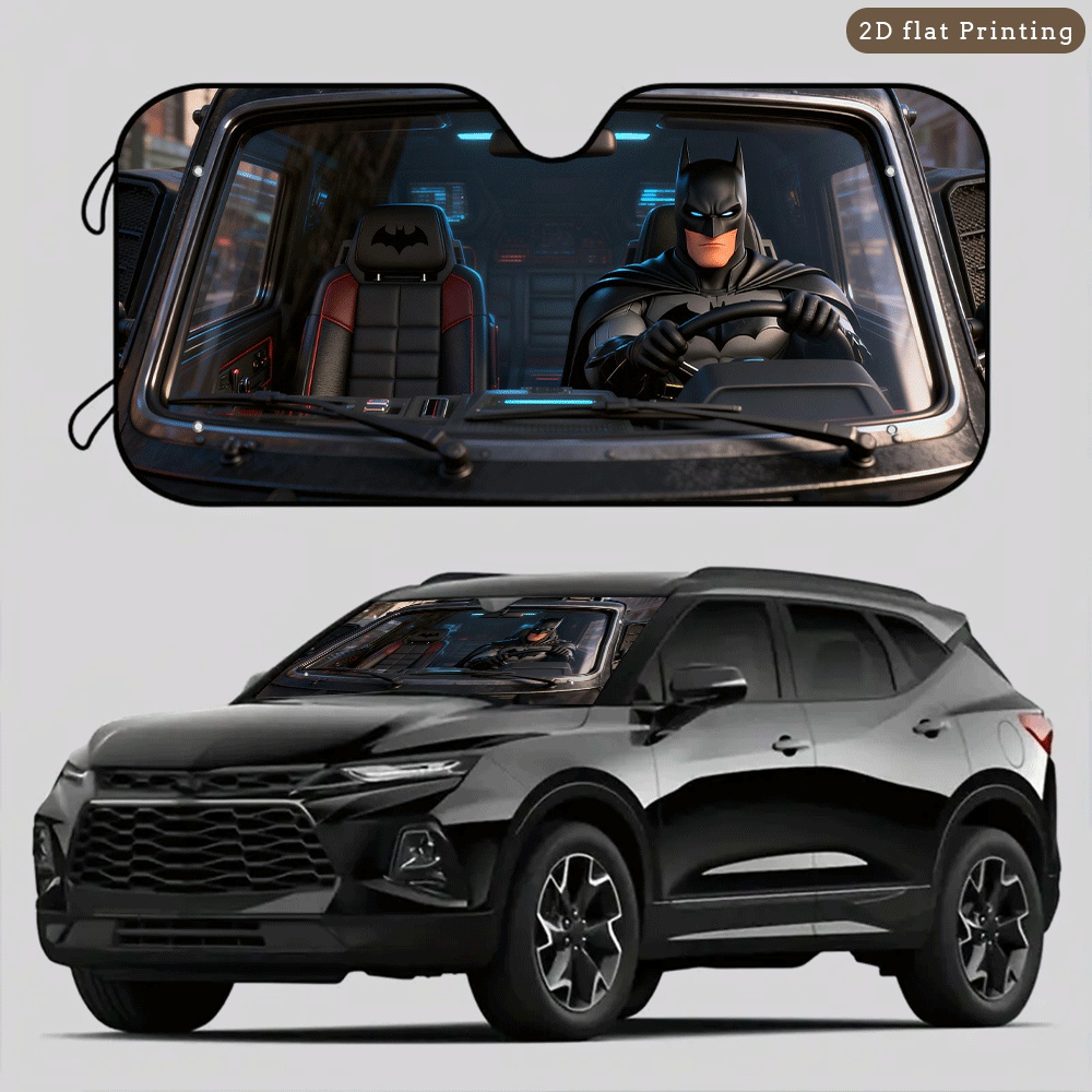 TEMU 1pc Nice Batman High-value Car Sunshade Windshield - Foldable And Portable, A For Holiday Parties And Gifts For , A Gift For Men And Women.