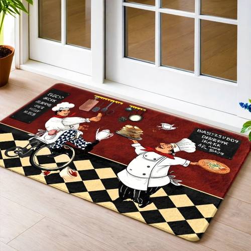 item picture local 1pc pattern mat durable and machine washable universal door mat entrance mat door mat kitchen mat front door suitable bedroom office indoor bathroom balcony porch kitchen