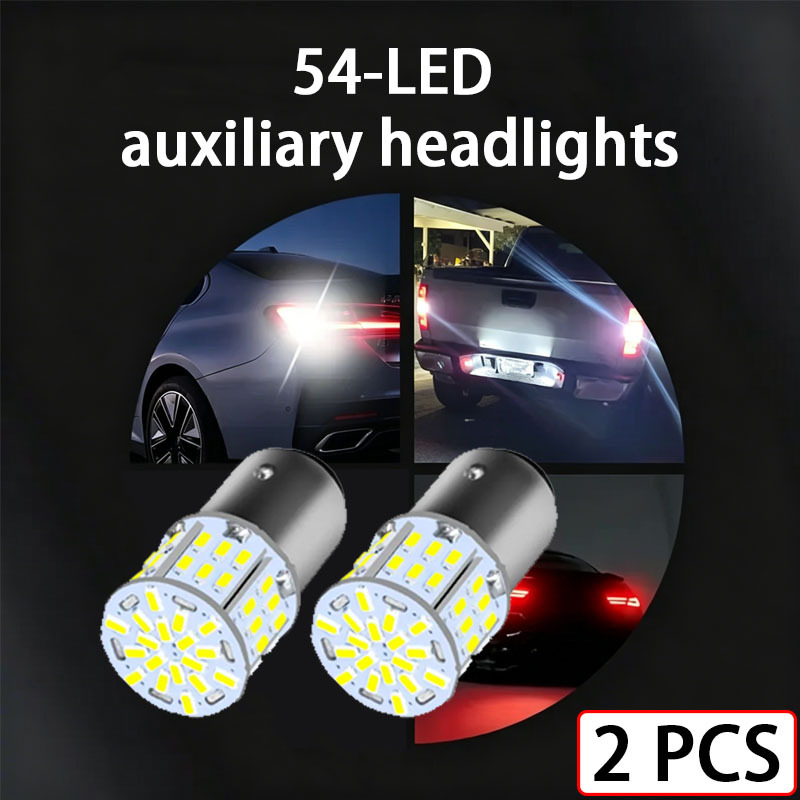 TEMU 2pcs White Led Car Bulbs Universal Replacement For Brake Lights Reverse Lights Fog Lights Daytime Running Lights High Bright Auto Lamps