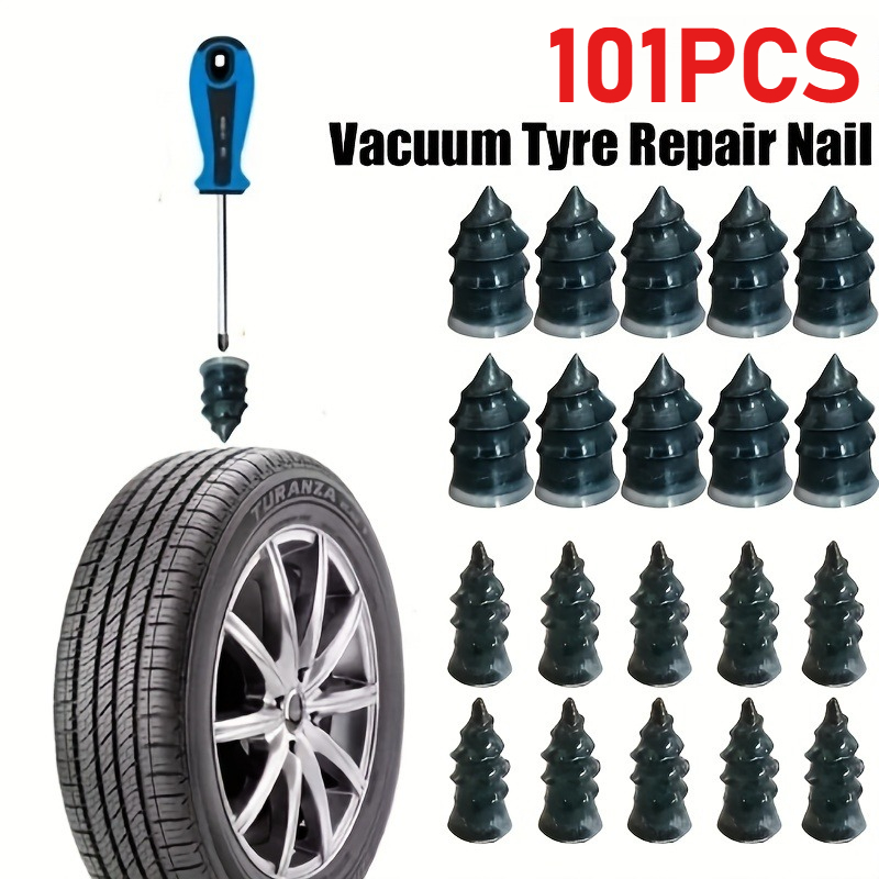 universal 101 pcs tire repair   nail set with installation tools rubber puncture repair plugs for vehicles motorcycles trucks and scooters fast and   repair tools