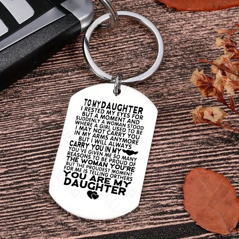 daughter keychain perfect birthday gift mom dad Temu Oman