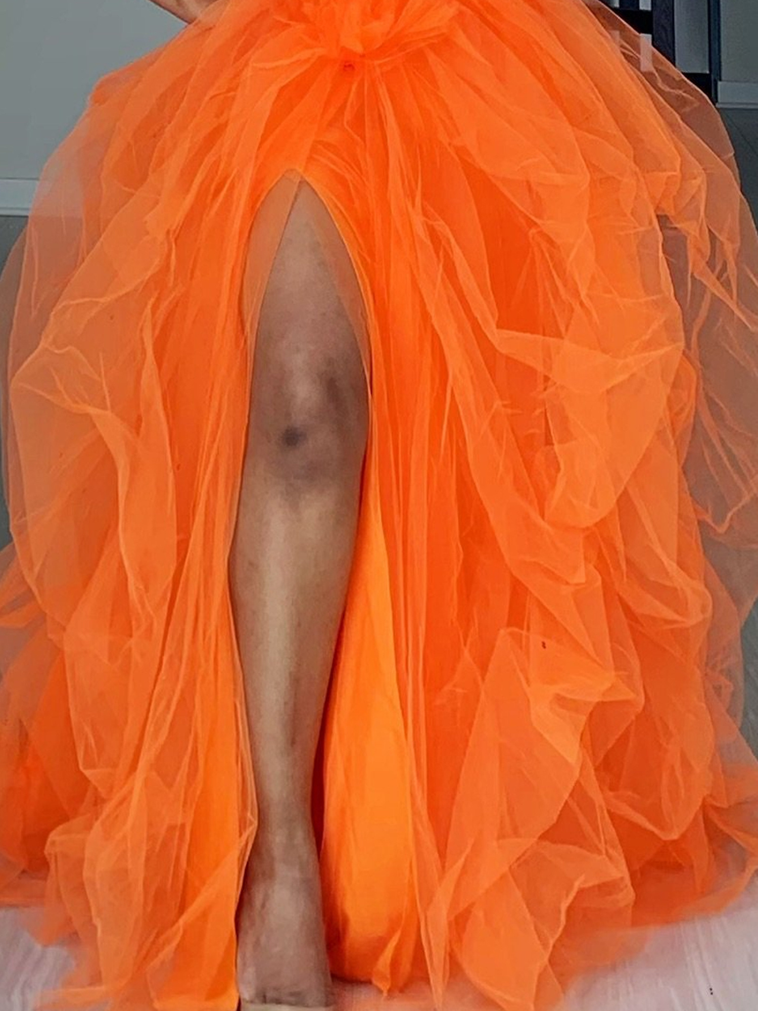 women long tulle tutu skirt layered a line puff mesh skirt - Temu