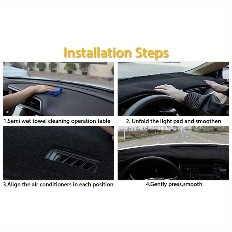 Dash Cover Mat For Hyundai Tucson 2016-2018 – Black, Anti-Glare, 3-Year Warranty
