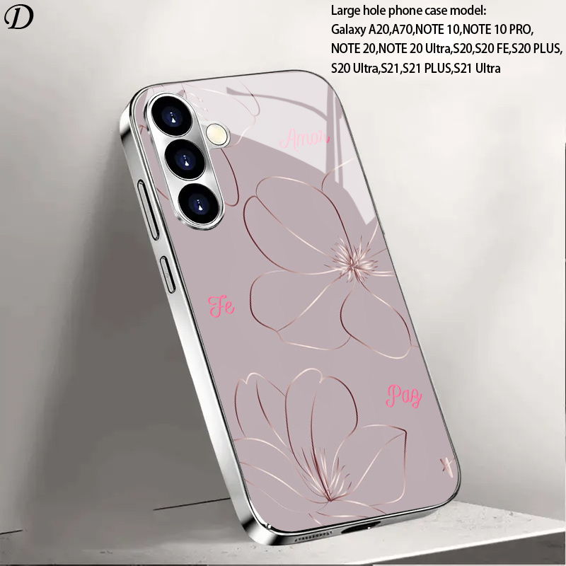 TEMU Phone Case: [2d Flat] Electroplated Case, Suitable For S25 Plus, 24 Pro, 23 Ultra, Note 20, A55, A56, A16, And Other Models. Features A