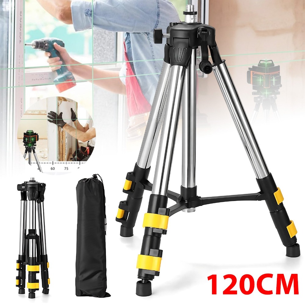 Ta nivojski tripod ima univerzalni 5/8-palčni priključek, nastavljivo višino in priloženo za prenašanje. Je robusten, vzdržljiv in odporen
