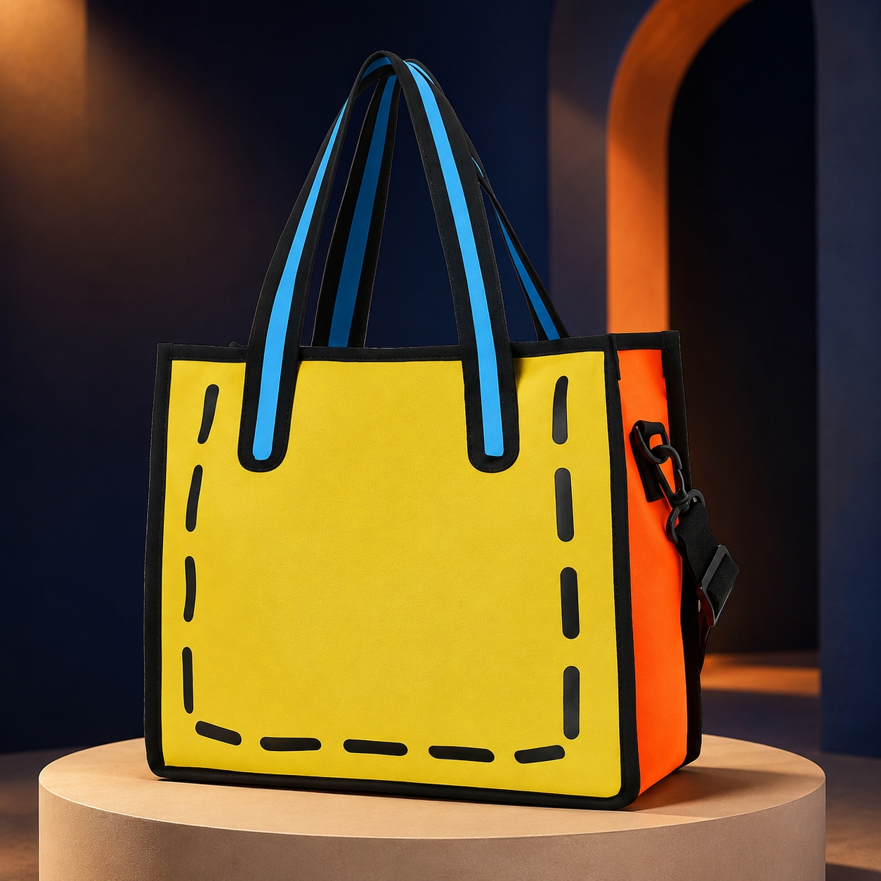TEMU 1pc Japanese Bag Women's Summer New Single Shoulder Handbag, Large Capacity School Bag Elegant Anime 2d Cartoon Tote Bag