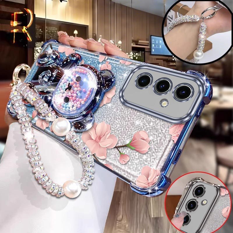 TEMU Phone Case: With A And Lanyard Pattern Stylish Suitable For Galaxy S25 Fe Case With Comfortable Feel Finish Featuring Impact For Fashion Phone