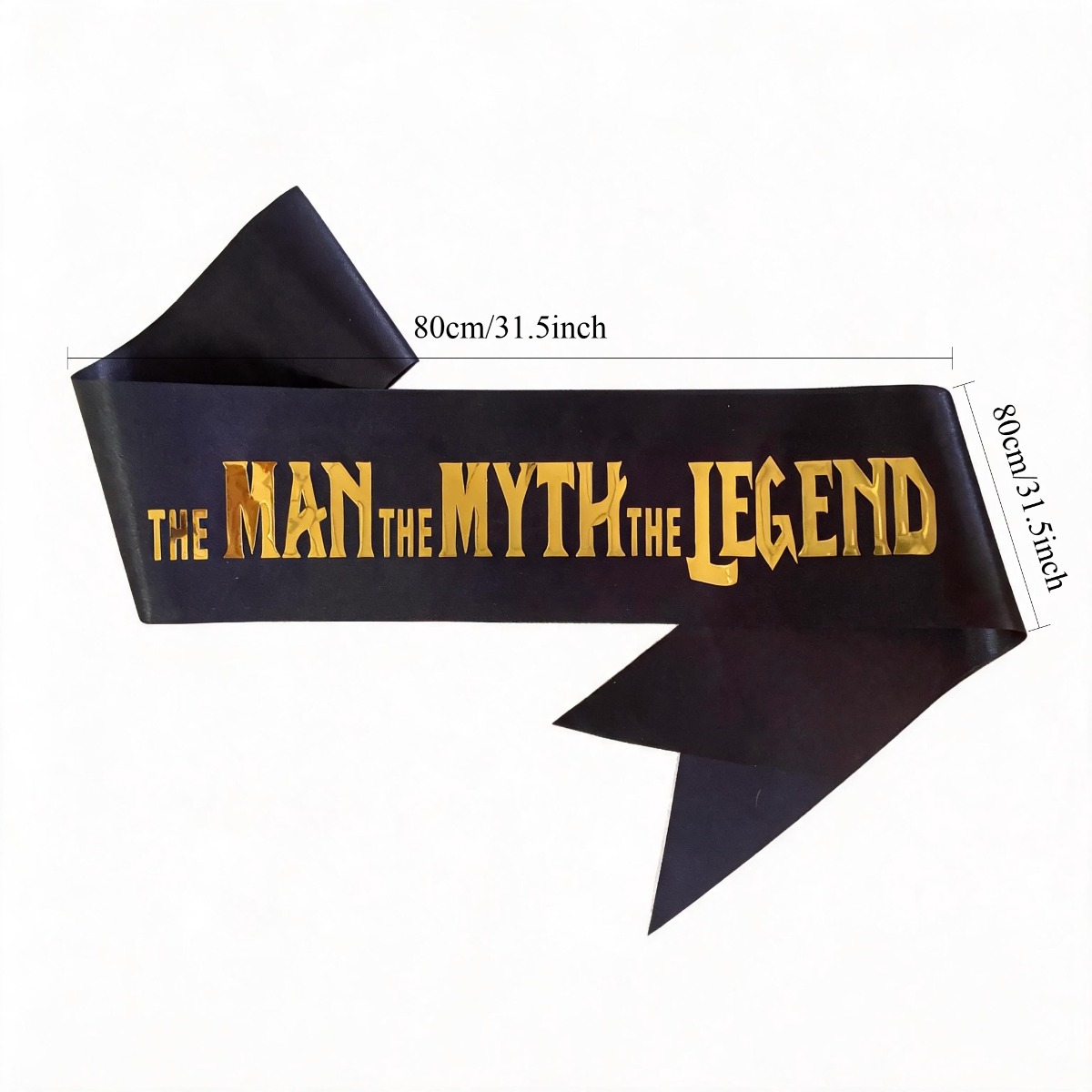 TEMU 1pc The For Man The Legend Sash, Satin Fabric With Shiny Print, Men Birthday Party Favor