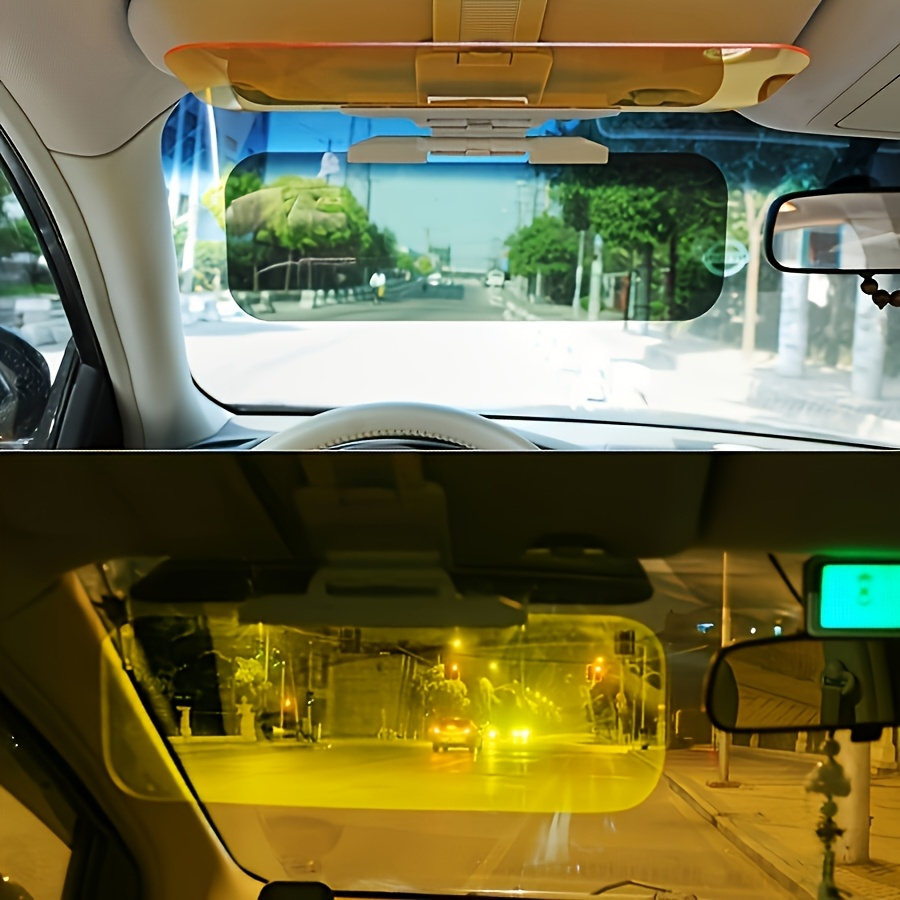 Fit Car Sunshade - Anti-Glare & High Beam Protection, Day/Night Dual-Use, Durable ABS Material, Triangular Design with Suction Cups for Easy Installation, Day Night Driving|Triangular Sunshade|Durable ABS Resin, Sun Visor for Car