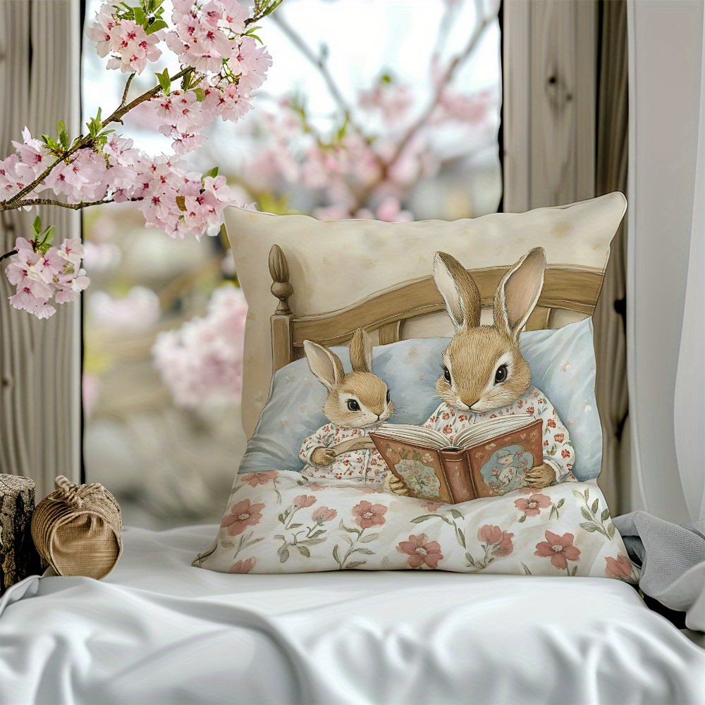 

1pc Rabbit - , , , , Cushion For Sofa, Bed, Car, Decor - Not Included