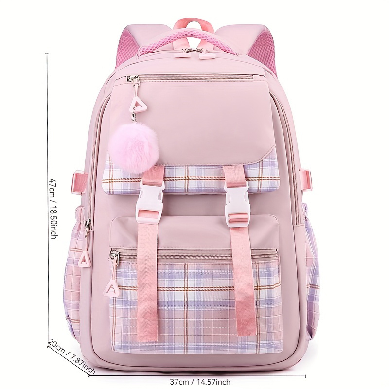     backpack large capacity lightweight with adjustable straps tablet pocket zip closure   present hand washable