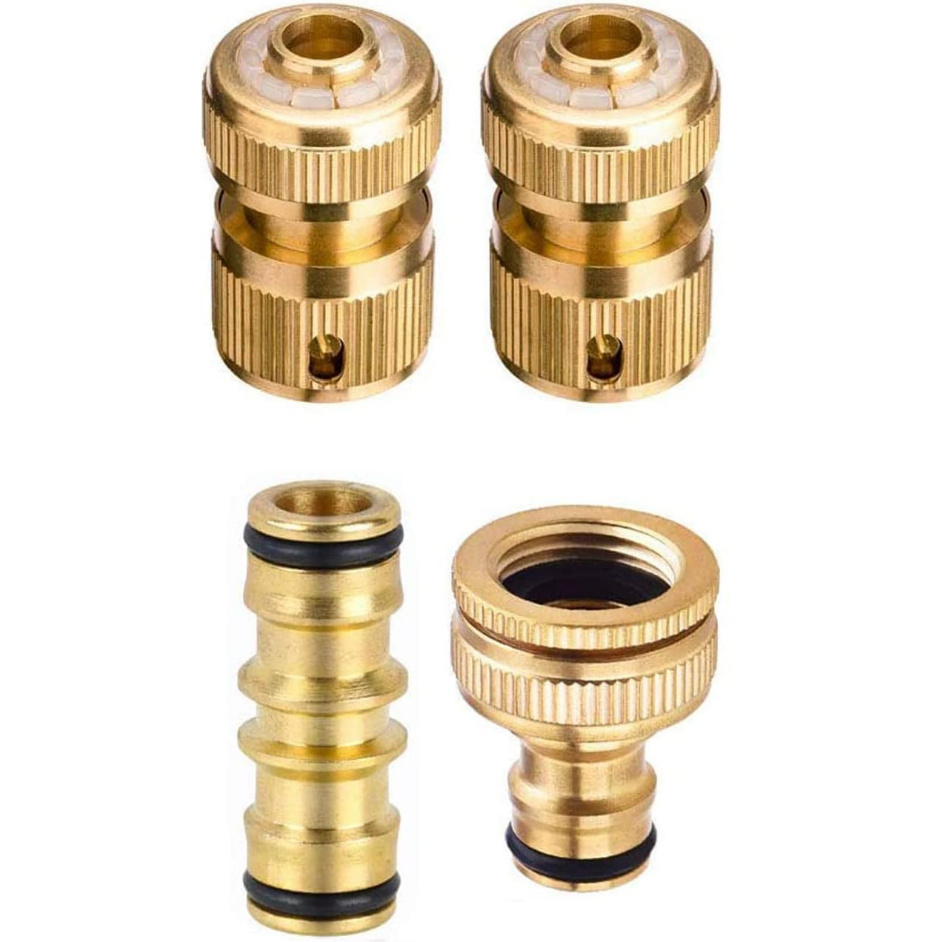 4pcs Hose Connector Set For Garden, Kitchen, And Gardening Irrigation, Double-plug Hose Coupler For Garden, Kitchen, And Terrace