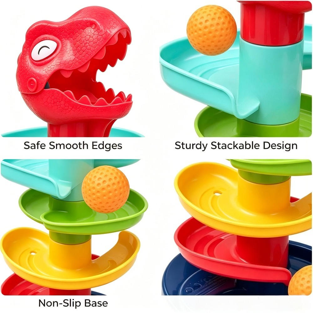 Multicolor Rolling Ball Tower & Track Set