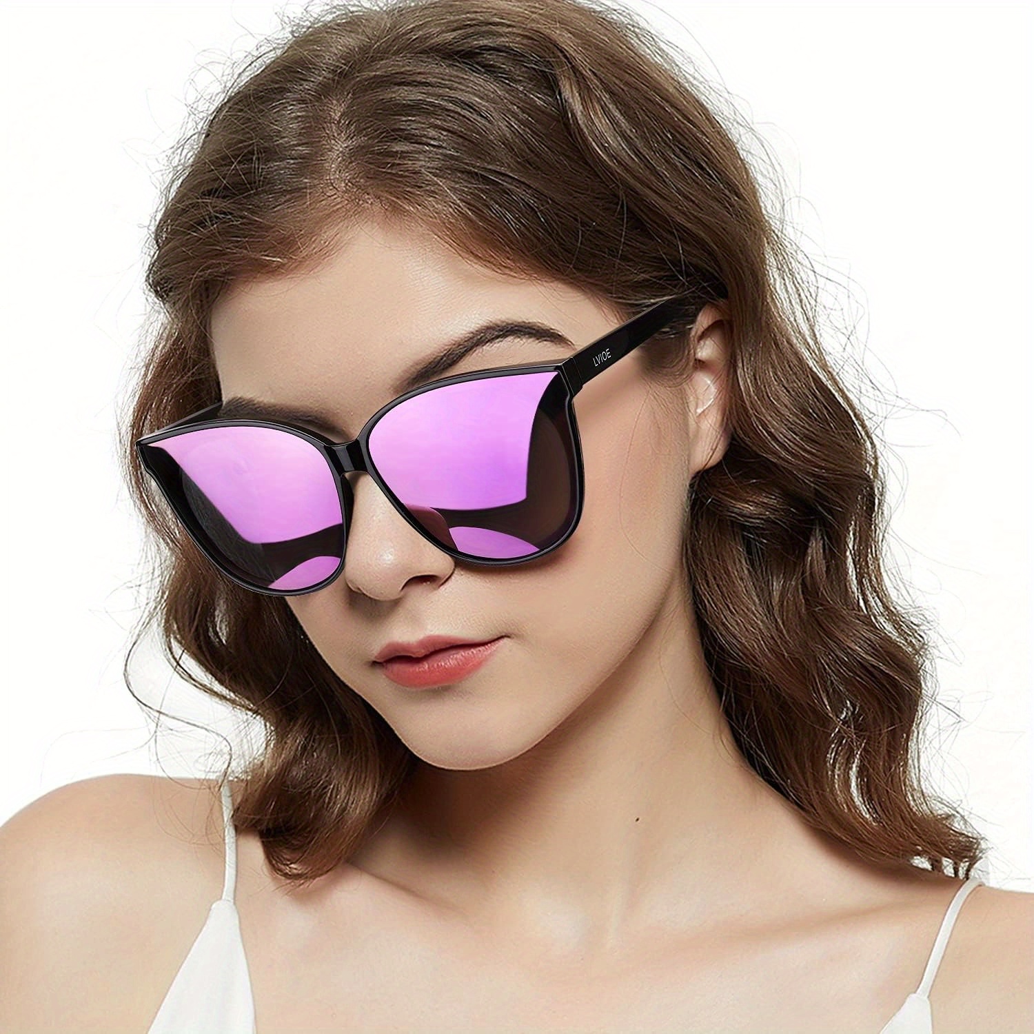 womens cat eye glasses polarized oversized vintage fashion  display picture 2