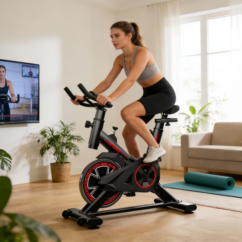 Silent Premium Spin Bike! Gift Edition, the Top -Burning Choice for Office Workers and Home Use: This Spin Bike Is an Incredibly Thoughtful Gift for Both Men and Women, an Essential Exercise Pedal Fitness Equipment for Office Workers! It Allows You