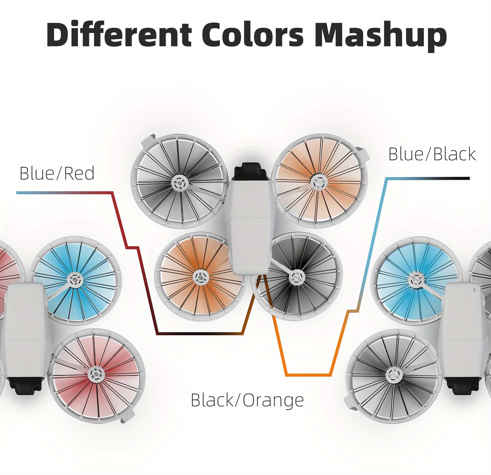 set of 8 colorful propellers designed for the dji flip 4022f lightweight wing propellers suitable for dji flip   accessories details 2