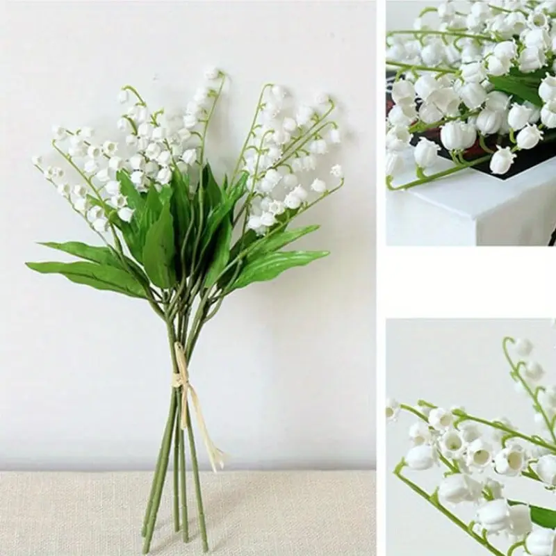 Fiori Artificiali Mughetto OUKEYI - 18 Mazzi, Bianchi, Per Esterni/Interni - Foto 11