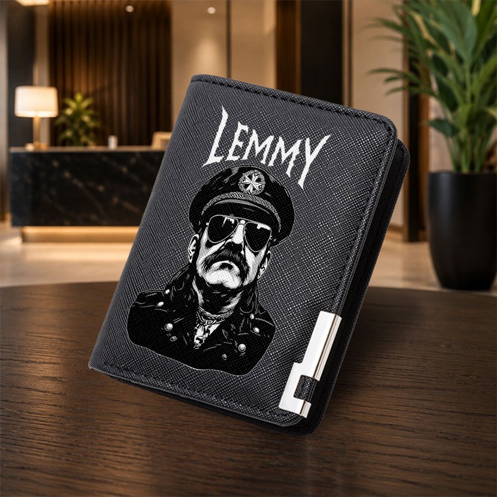 TEMU 1pc Fashionable Lemmy Rock Trendy Men's Wallet, Men's Retro Business Wallet, Large Capacity Coin Purse, Perfect Gift For Brothers, , Or Father