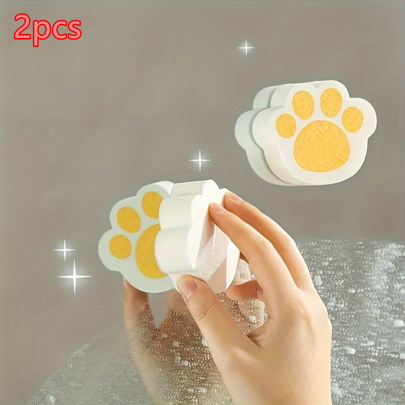 set of 2   cleaning sponges   for bathroom glass and faucet descaling leaves no residue
