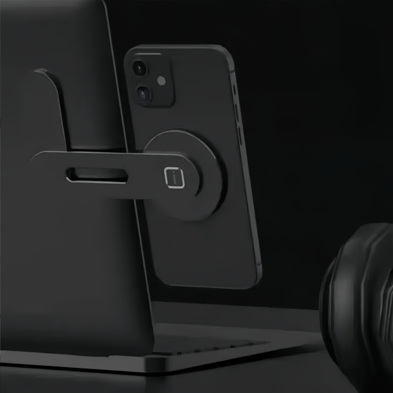 A Lightweight And Portable Magnetic Phone Stand, Compatible with All Phone Models, Rotatable, Waterproof And Rustproof, Adjustable Side Mount for Monitors, Designed for Laptop Expansion.