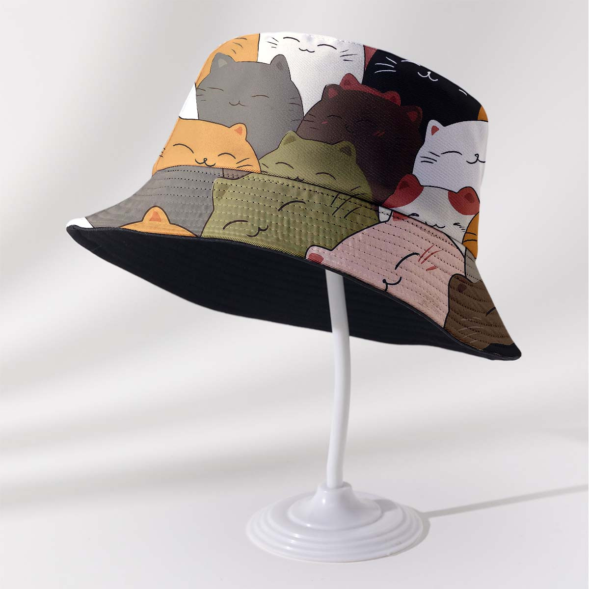 TEMU 1pc Adult Men Women Teenager Foldable, Unisex, Random Sewing Thread Color, Birthday And Adventure Spring Summer Double-sided Fisherman Hat, Full