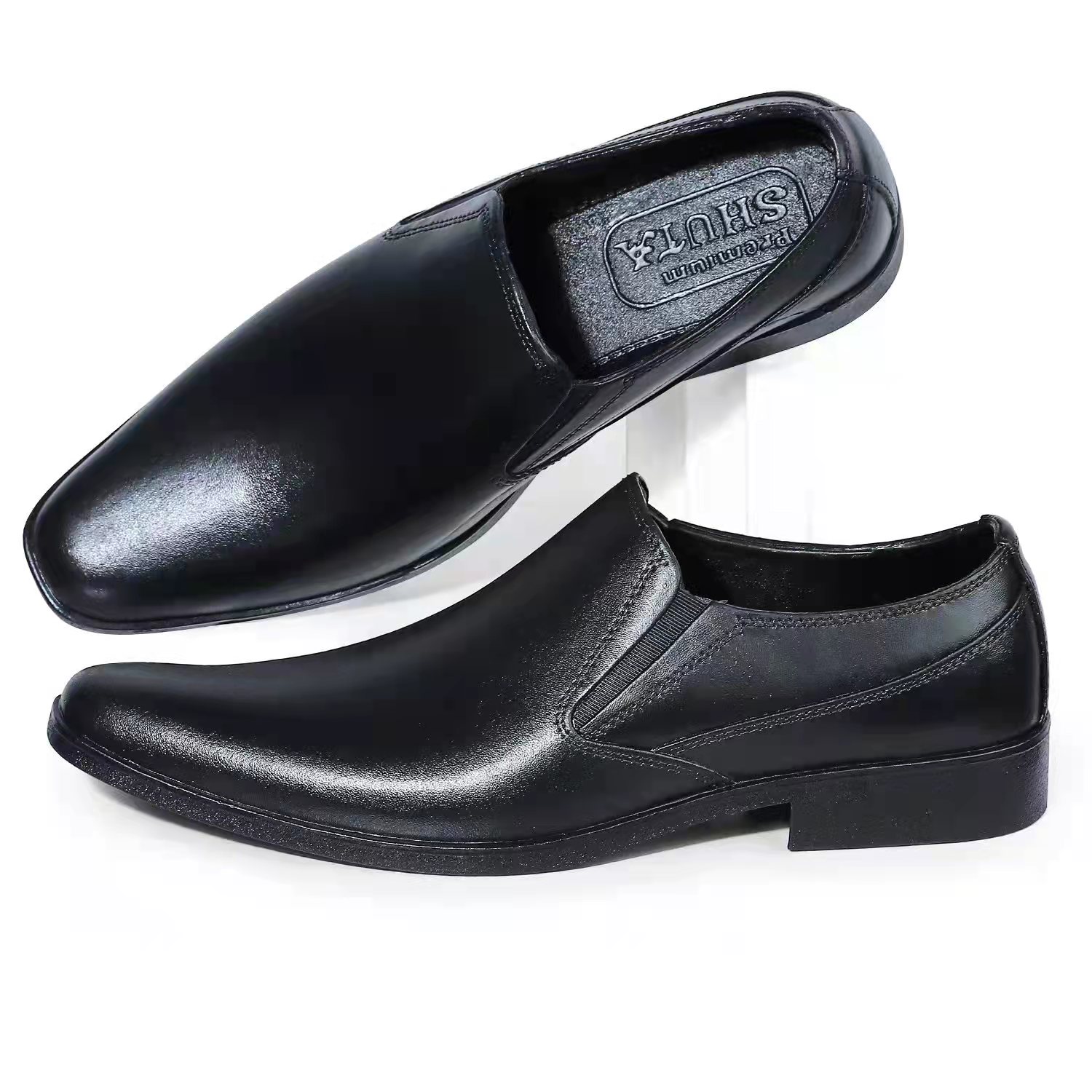 TEMU Men's Slip-on/ Shoes - Dress Shoes, Comfortable Round-toe Business & Casual Shoes With Cushioned Insole, Formal & Everyday Shoes For Office,