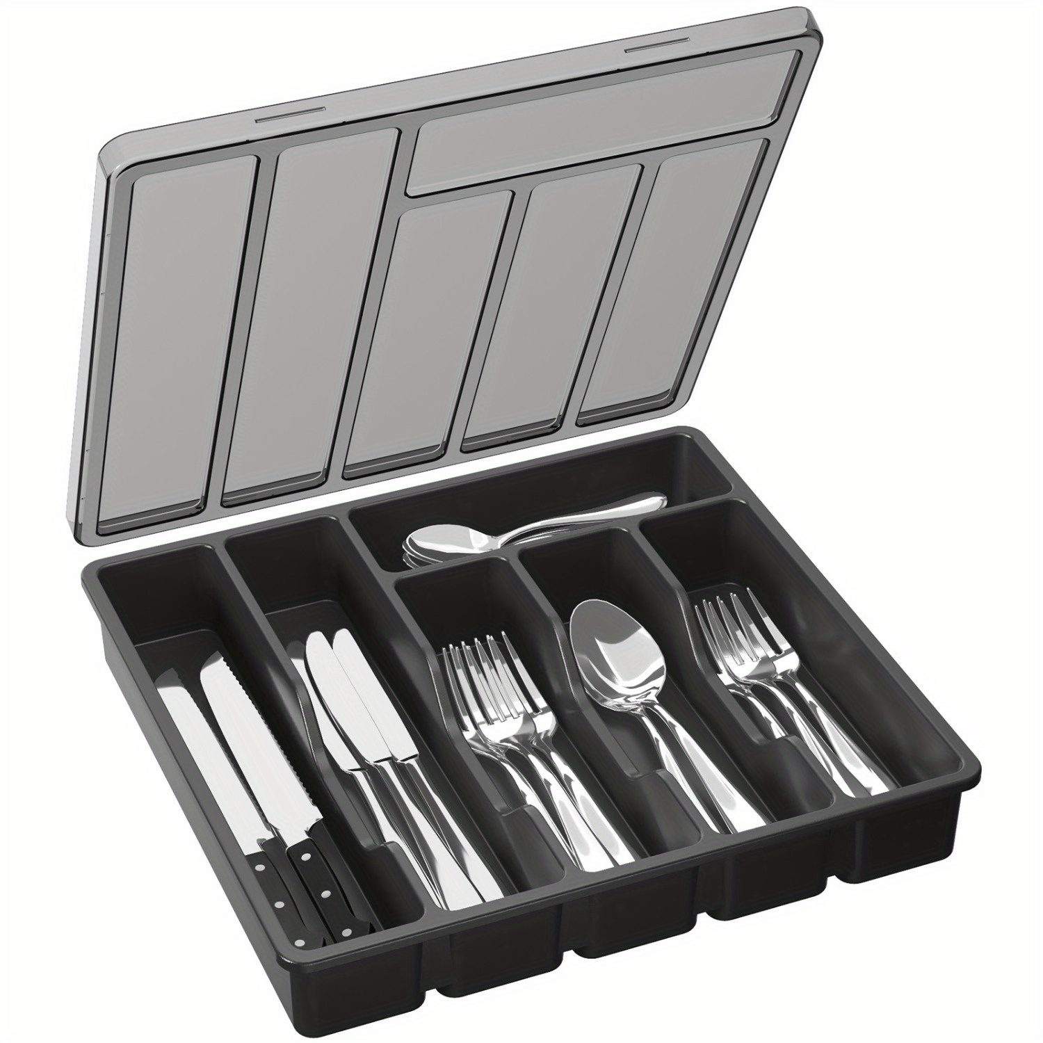 Buy Countertop Silverware Caddy, Plastic Silverware And Napkin Holder