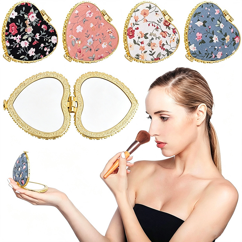 4pcs Double-Sided Folding Mini Makeup Mirrors