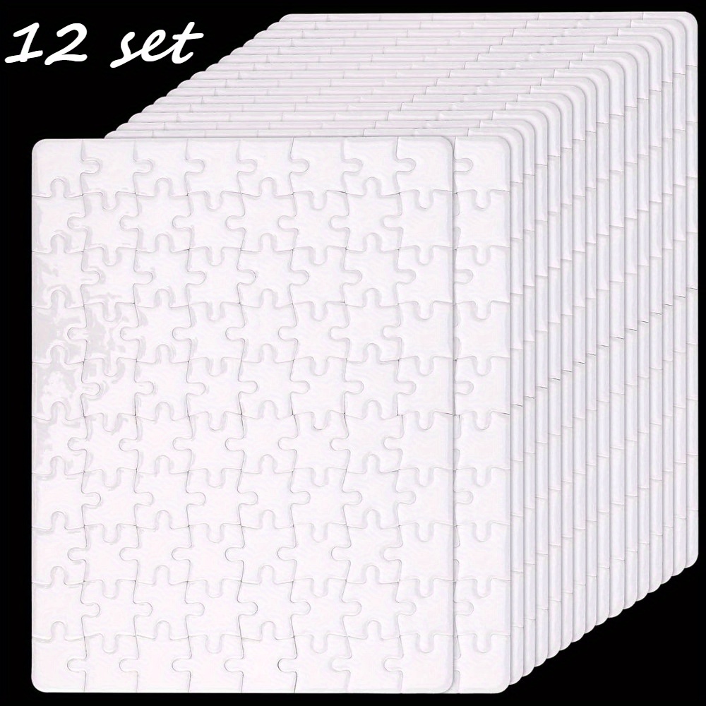 Puzzle Blanc Carré De Sublimation MR.R - 12 Puzzles De 40 Pièces, 29x20 Cm, Pour Presse à Chaud Personnalisée