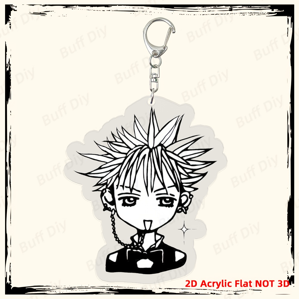 TEMU 1/7pcs Anime Themed Keychain Compatible For /anime Collectibles - Iconic Character For Fans, Birthday Gift For &